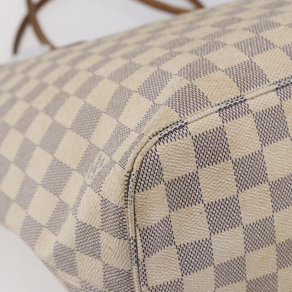 LOUIS VUITTON Damier Azur Neverfull MM Tote Bag N41605 LV Auth 142487
