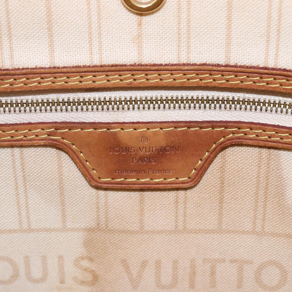 LOUIS VUITTON Damier Azur Neverfull MM Tote Bag N41605 LV Auth 142487