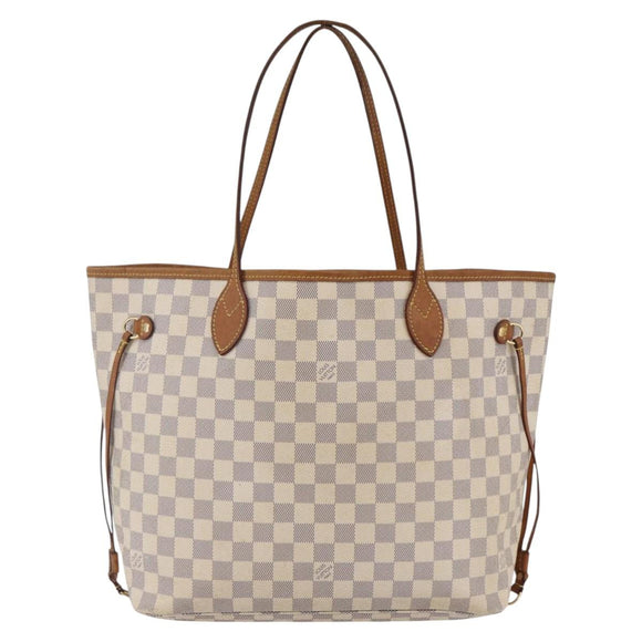 LOUIS VUITTON Damier Azur Neverfull MM Tote Bag N41605 LV Auth 142487