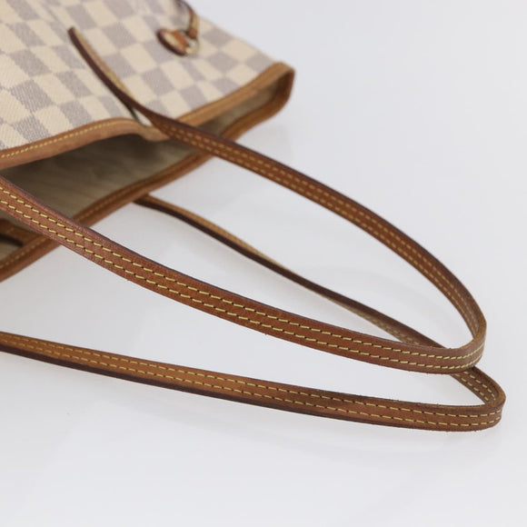 LOUIS VUITTON Damier Azur Neverfull MM Tote Bag N41605 LV Auth 142487