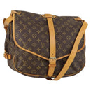 LOUIS VUITTON Monogram Saumur 35 Shoulder Bag M42254 LV Auth 142507-1