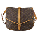 LOUIS VUITTON Monogram Saumur 35 Shoulder Bag M42254 LV Auth 142507-13