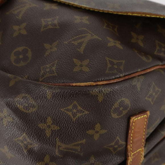 LOUIS VUITTON Monogram Saumur 35 Shoulder Bag M42254 LV Auth 142508