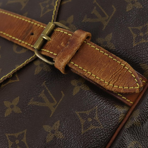LOUIS VUITTON Monogram Saumur 35 Shoulder Bag M42254 LV Auth 142508