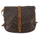 LOUIS VUITTON Monogram Saumur 35 Shoulder Bag M42254 LV Auth 142508-13