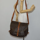 LOUIS VUITTON Monogram Saumur 35 Shoulder Bag M42254 LV Auth 142508-28