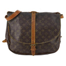 LOUIS VUITTON Monogram Saumur 35 Shoulder Bag M42254 LV Auth 142508-2