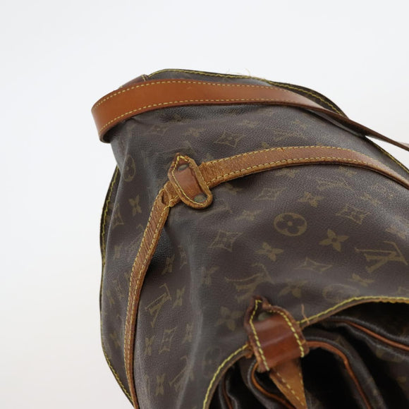 LOUIS VUITTON Monogram Saumur 35 Shoulder Bag M42254 LV Auth 142508