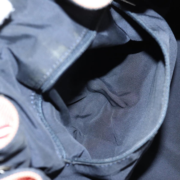 CHANEL Chain Tote Bag Denim Blue Silver CC Auth 142514V