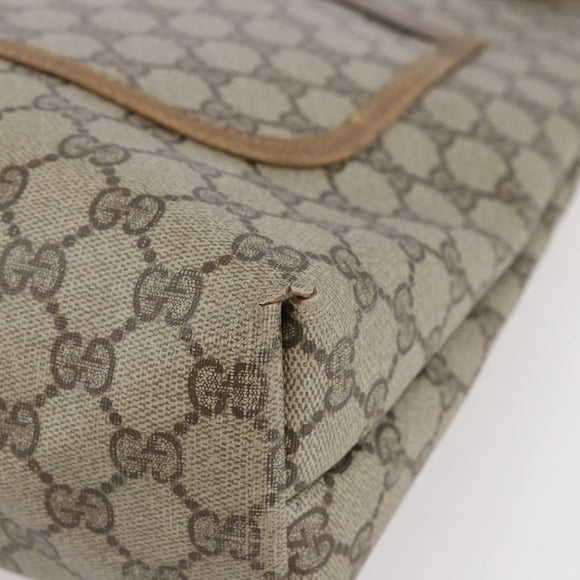 GUCCI GG Supreme Web Sherry Line Tote Bag PVC Beige Red 39 02 003 Auth 142515