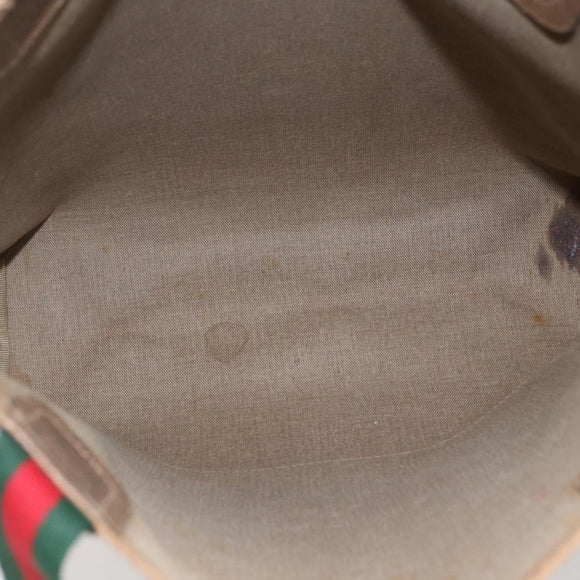 GUCCI GG Supreme Web Sherry Line Tote Bag PVC Beige Red 39 02 003 Auth 142515