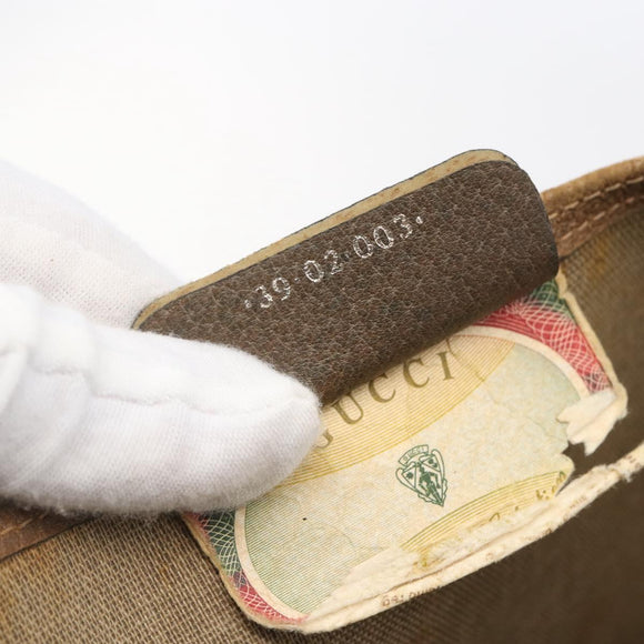 GUCCI GG Supreme Web Sherry Line Tote Bag PVC Beige Red 39 02 003 Auth 142515