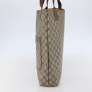 GUCCI GG Supreme Web Sherry Line Tote Bag PVC Beige Red 39 02 003 Auth 142515-5