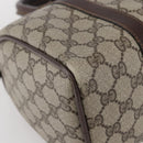 GUCCI GG Supreme Web Sherry Line Hand Bag PVC Beige Gold Red 40 3841 Auth 142520-11