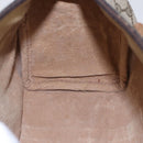 GUCCI GG Supreme Web Sherry Line Hand Bag PVC Beige Gold Red 40 3841 Auth 142520-18