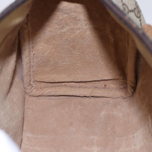 GUCCI GG Supreme Web Sherry Line Hand Bag PVC Beige Gold Red 40 3841 Auth 142520