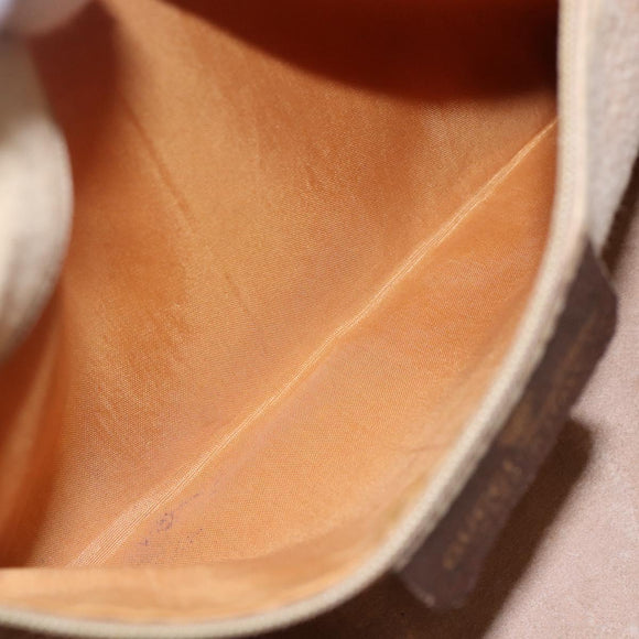 GUCCI GG Supreme Web Sherry Line Hand Bag PVC Beige Gold Red 40 3841 Auth 142520