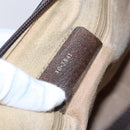 GUCCI GG Supreme Web Sherry Line Hand Bag PVC Beige Gold Red 40 3841 Auth 142520-21