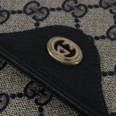 GUCCI GG Supreme Hand Bag PVC Navy Gold 116 02 080 Auth 142523-18