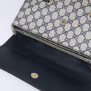 GUCCI GG Supreme Hand Bag PVC Navy Gold 116 02 080 Auth 142523-19