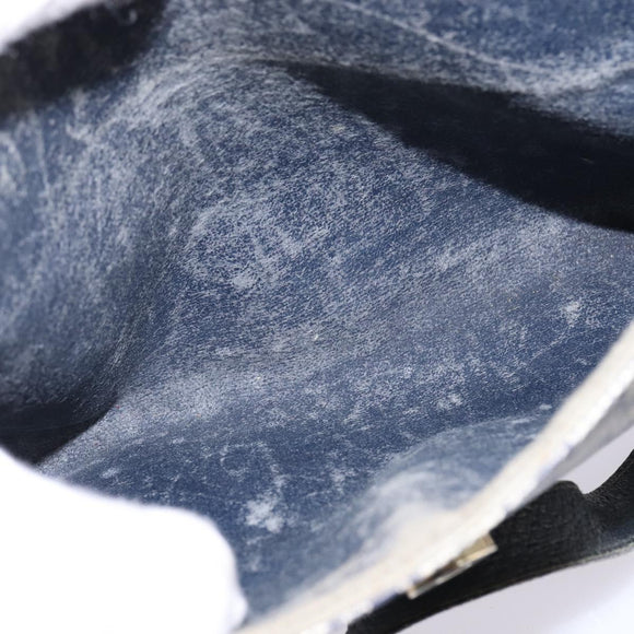 GUCCI GG Supreme Hand Bag PVC Navy Gold 116 02 080 Auth 142523