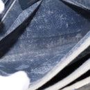 GUCCI GG Supreme Hand Bag PVC Navy Gold 116 02 080 Auth 142523-23