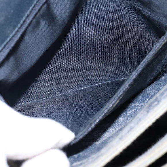 GUCCI GG Supreme Hand Bag PVC Navy Gold 116 02 080 Auth 142523