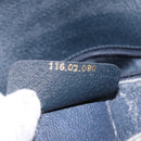 GUCCI GG Supreme Hand Bag PVC Navy Gold 116 02 080 Auth 142523-12