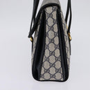 GUCCI GG Supreme Hand Bag PVC Navy Gold 116 02 080 Auth 142523-4
