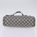 GUCCI GG Supreme Hand Bag PVC Navy Gold 116 02 080 Auth 142523-5