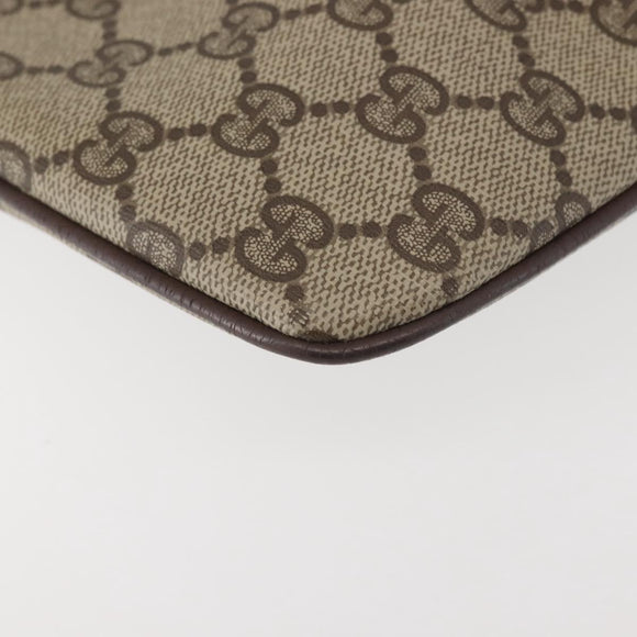 GUCCI GG Supreme Web Sherry Line Shoulder Bag PVC Beige 904 02 047 Auth 142525