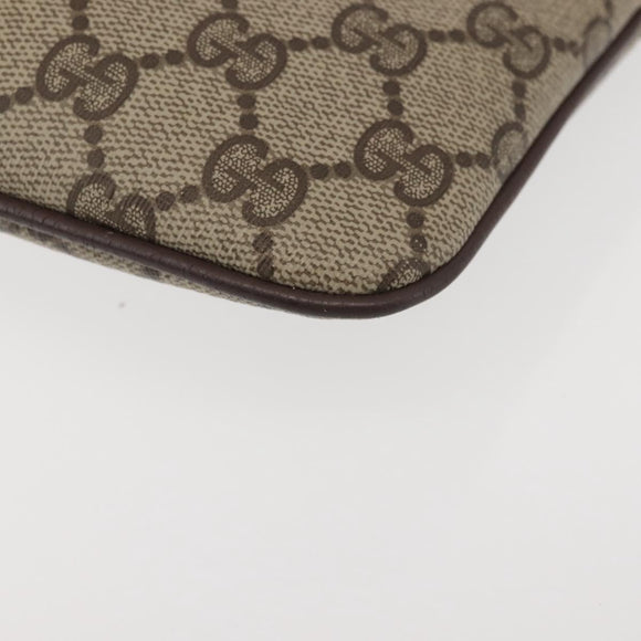 GUCCI GG Supreme Web Sherry Line Shoulder Bag PVC Beige 904 02 047 Auth 142525