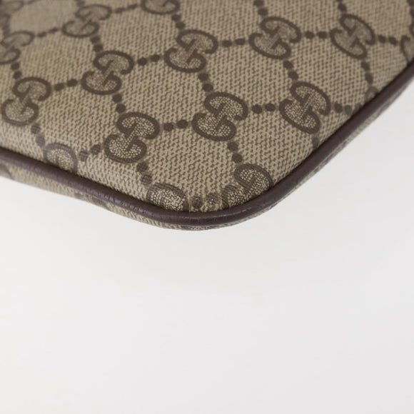 GUCCI GG Supreme Web Sherry Line Shoulder Bag PVC Beige 904 02 047 Auth 142525