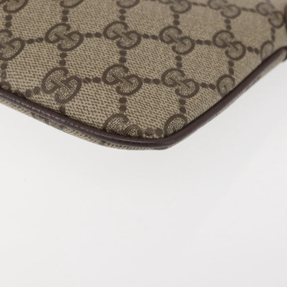 GUCCI GG Supreme Web Sherry Line Shoulder Bag PVC Beige 904 02 047 Auth 142525