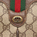 GUCCI GG Supreme Web Sherry Line Shoulder Bag PVC Beige 904 02 047 Auth 142525-15