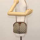 GUCCI GG Supreme Web Sherry Line Shoulder Bag PVC Beige 904 02 047 Auth 142525-21
