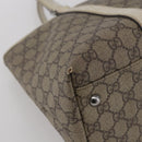 GUCCI GG Supreme Tote Bag PVC Beige Silver 114595 Auth 142526-11