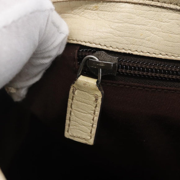 GUCCI GG Supreme Tote Bag PVC Beige Silver 114595 Auth 142526