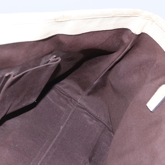 GUCCI GG Supreme Tote Bag PVC Beige Silver 114595 Auth 142526