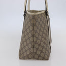 GUCCI GG Supreme Tote Bag PVC Beige Silver 114595 Auth 142526-4