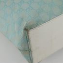 GUCCI GG Canvas Tote Bag Light Blue Gold 002 1098 3444 Auth 142530-13
