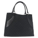 GUCCI GG Canvas Tote Bag Black Silver 113016 Auth 142531-1