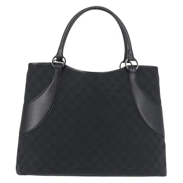 GUCCI GG Canvas Tote Bag Black Silver 113016 Auth 142531 - 0