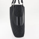 GUCCI GG Canvas Tote Bag Black Silver 113016 Auth 142531-4