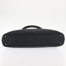 GUCCI GG Canvas Tote Bag Black Silver 113016 Auth 142531-5