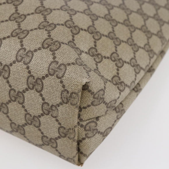 GUCCI GG Supreme Web Sherry Line Tote Bag PVC Beige Red 378 02 003 Auth 142533