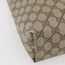 GUCCI GG Supreme Web Sherry Line Tote Bag PVC Beige Red 378 02 003 Auth 142533-16