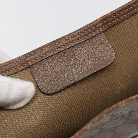 GUCCI GG Supreme Web Sherry Line Tote Bag PVC Beige Red 378 02 003 Auth 142533