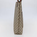 GUCCI GG Supreme Web Sherry Line Tote Bag PVC Beige Red 378 02 003 Auth 142533-3
