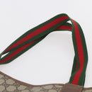 GUCCI GG Supreme Web Sherry Line Tote Bag PVC Beige Red 378 02 003 Auth 142533-8